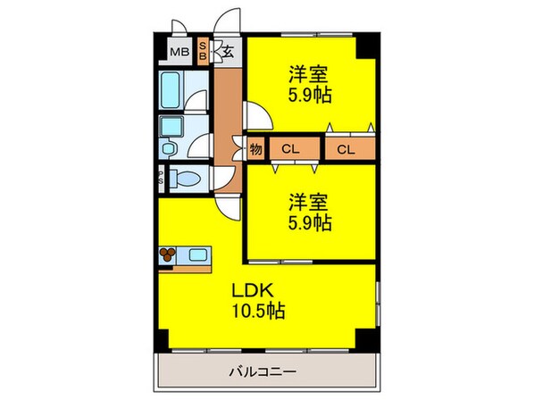 ラ・ファミリア豊中の物件間取画像